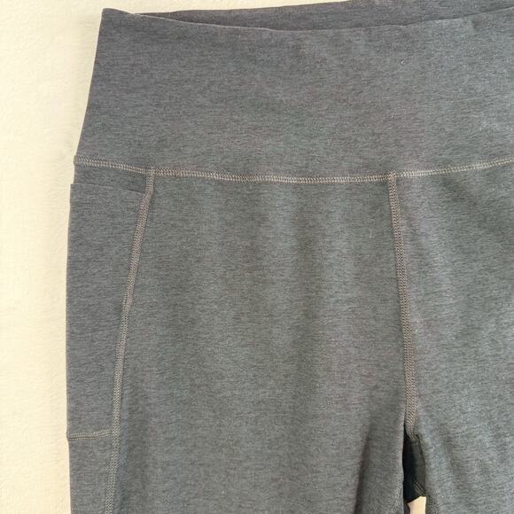 Beyond Yoga 3X Spacedye Out Of Pocket High Waisted Midi Legging Dark Gray Black - Picture 5 of 15